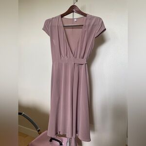 Lilisilk Mauve Wrap Dress